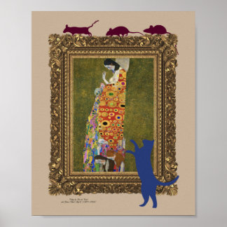 Katze, Mäuse, Kunstkunst und Spaß, Poster
