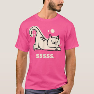 Katze meditiert faules Kätzchen beim Stretching En T-Shirt