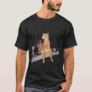 Katze Meme Katze raucht Zigarette T-Shirt