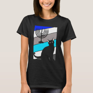 Katze Menorah Chanukka Süße Katze Chanukka Jüdisch T-Shirt