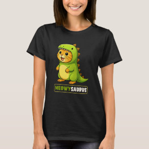 Katze Meowysaurus Dinosaurier Kostüm Trex Mutter V T-Shirt