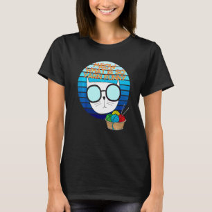 Katze Mia Kitty Retro Stricker Für Stricker T-Shirt