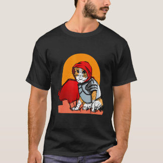 Katze Miauen Held Ritter T-Shirt