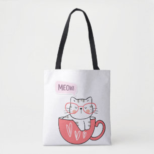 Katze miauen in einer Tasse