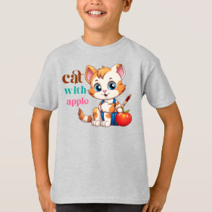 Katze mit Apple-85242 T-Shirt