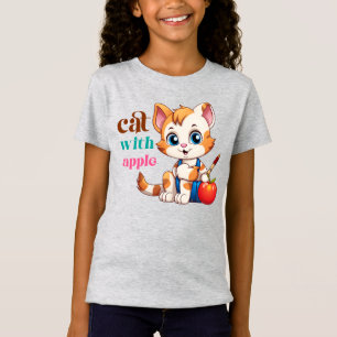 Katze mit Apple-85242 T-Shirt