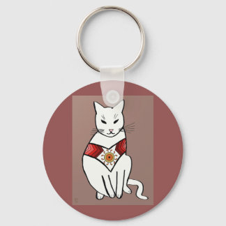 Katze mit Aztec Design Schlüsselanhänger