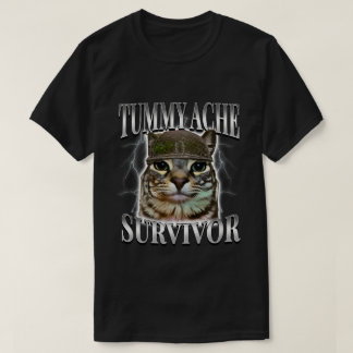 Katze mit Bauchschmerzen Überlebender Meme T-Shirt