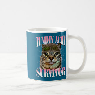 Katze mit Bauchschmerzen überlebt Meme Lustige Spr Kaffeetasse