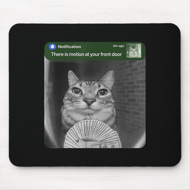 Katze mit Bewegungs-Meme beringen Mousepad (Vorne)
