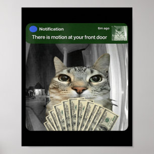 Katze mit Bewegungs-Meme beringen Poster