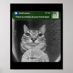 Katze mit Bewegungs-Meme beringen Poster