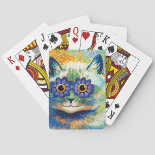 Katze mit Blume Augen   Louis Wain   Spielkarten