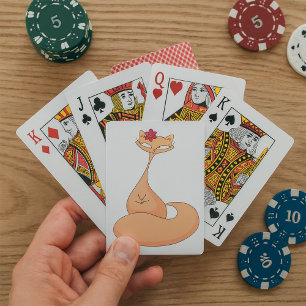 Katze mit Blume Niedlich Kawaii Kitty Spielkarten
