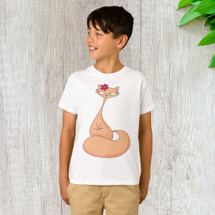 Katze mit Blume Niedlich Kawaii Kitty T-Shirt