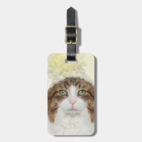 Katze mit Blumen-Hut