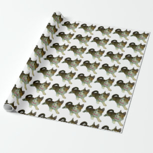Katze mit Bogen-Krawatten-Verpackungs-Papier Geschenkpapier