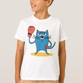Katze mit Boxhandschuhen T-Shirt