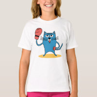 Katze mit Boxhandschuhen