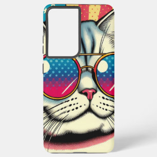 Katze mit Brille Samsung Galaxy Hülle
