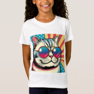 Katze mit Brille T-Shirt