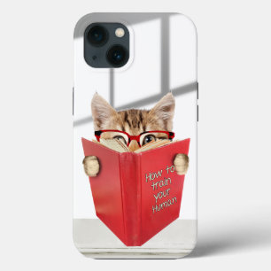 Katze mit Brille und Rotes Buch Case-Mate iPhone Hülle