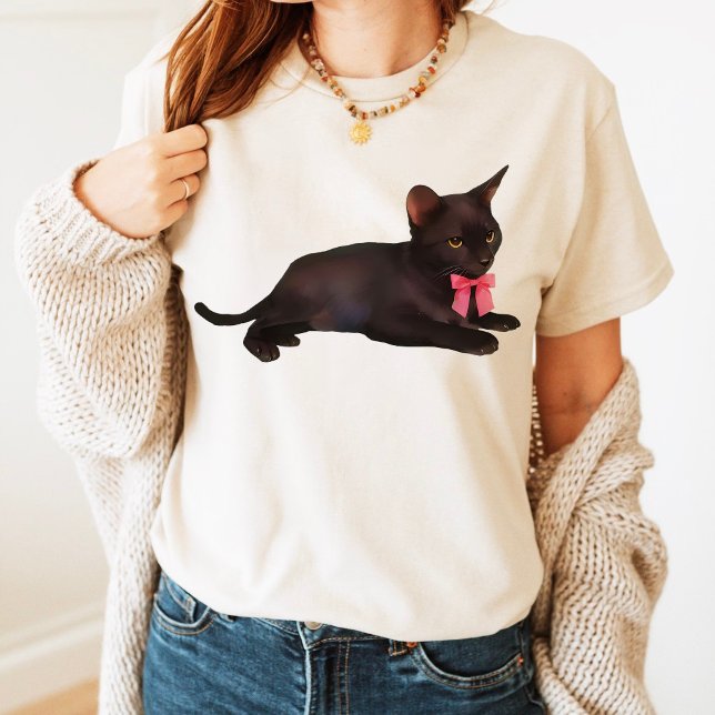 Katze mit Bugpreppy, Coquette-Kleidung, 90er Stil T-Shirt (Von Creator hochgeladen)