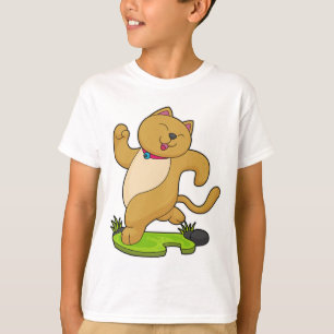 Katze mit Choker beim Laufen T-Shirt