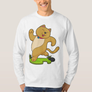 Katze mit Choker beim Laufen T-Shirt