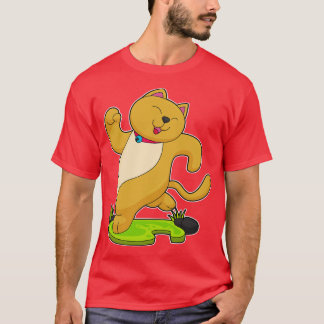 Katze mit Choker beim Laufen T-Shirt