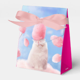 Katze mit Cotton Candy Hair Geschenkschachtel