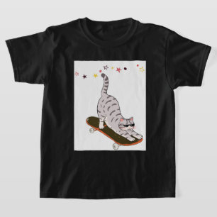 Katze mit dem Brett T-Shirt