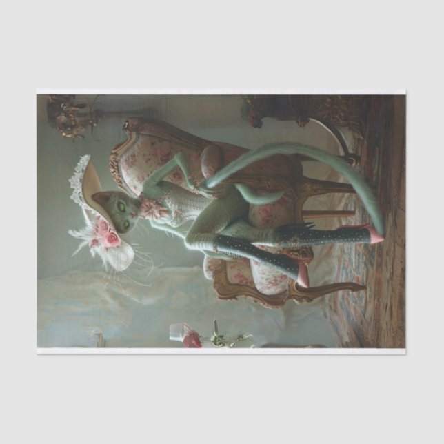 Katze mit dem Namen Adaline Seidenpapier (Vorderseite)