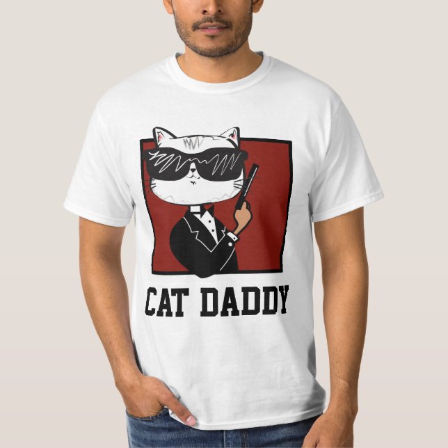 KATZE MIT DEN T - Shirt VON MÄNNERN (Vorderseite)