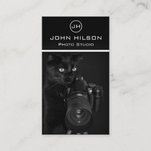 Katze mit der Kamera - Fotograf Geschäftskarte Visitenkarte