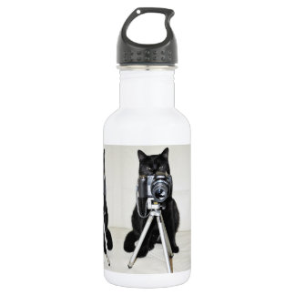 Katze mit der Kamera - Freiheits-Flasche Edelstahlflasche