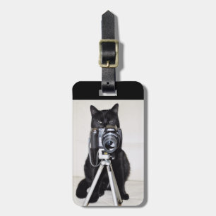 Katze mit der Kamera Gepäckanhänger