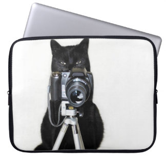 Katze mit der Kamera Laptop Sleeve