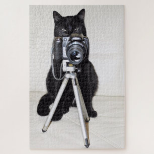 Katze mit der Kamera Puzzle