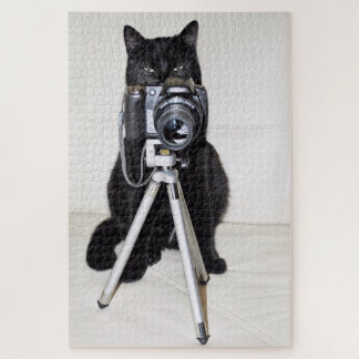 Katze mit der Kamera Puzzle