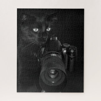 Katze mit der Kamera Puzzle
