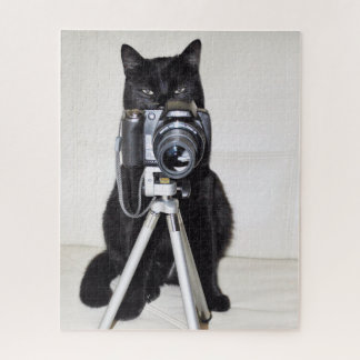 Katze mit der Kamera Puzzle