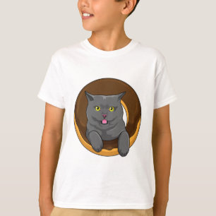 Katze mit Donut T-Shirt