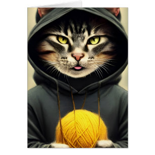 Katze mit einem Ball aus Garn-Jeden Anlässen