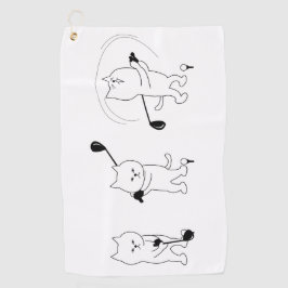 Katze mit einem Golfclub Best Golf Handtücher