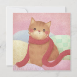 Katze mit einem roten Skarabäus Dankeskarte