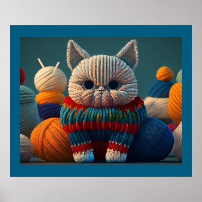 Katze mit einer "Hauptstadt "A"-Einstellung Poster (Vorne)