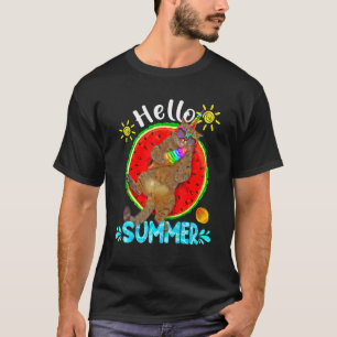 Katze mit Eiscreme Hallo Sommerurlaub T-Shirt