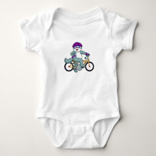 Katze mit Fahrrad Baby Strampler