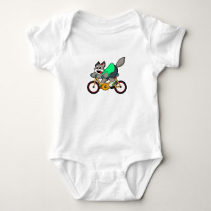 Katze mit Fahrrad Baby Strampler